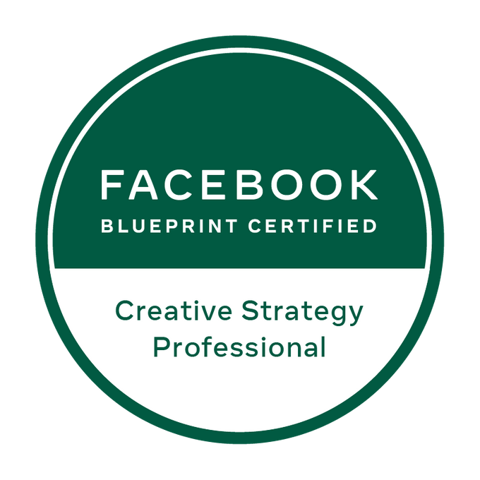 Badge Facebook Blueprint - Creative Strategy Professional