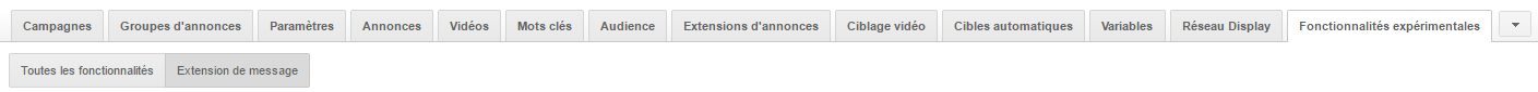 Interface-AdWords-Fonctionnalites-Experimentales