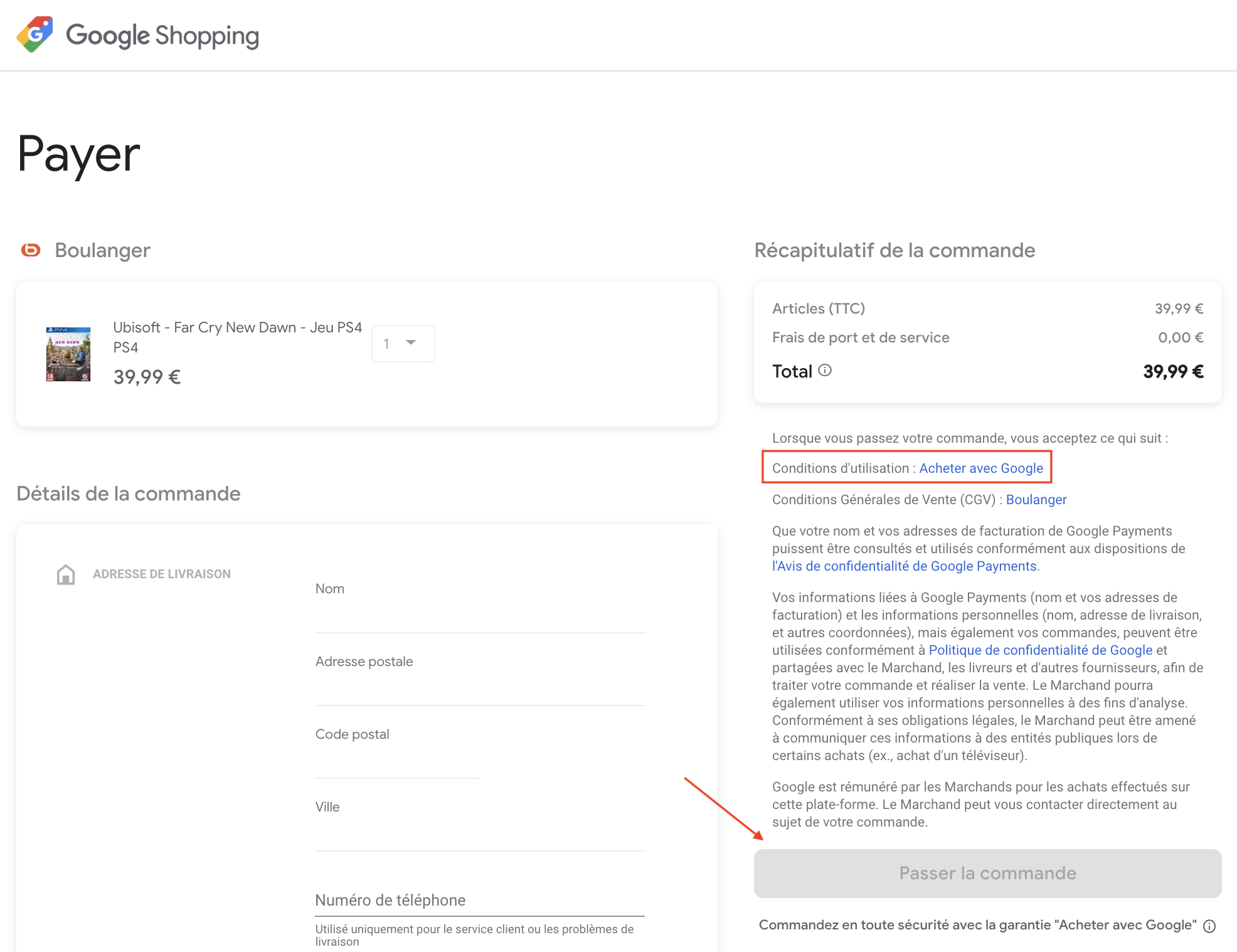 Google shopping actions 