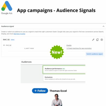 Google Ads ajoute les signaux d'audience dans ses campagnes pour applications