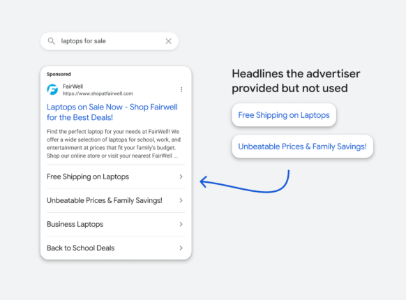 Google offre de nouvelles perspectives aux annonces Responsives sur le Search Ads, grâce à l'IA