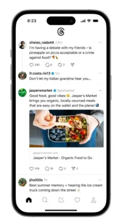 publicité sur threads