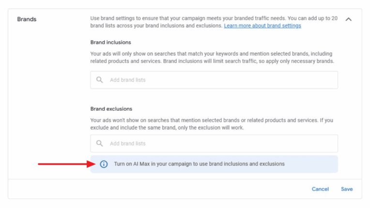 controle de marque sous ai max