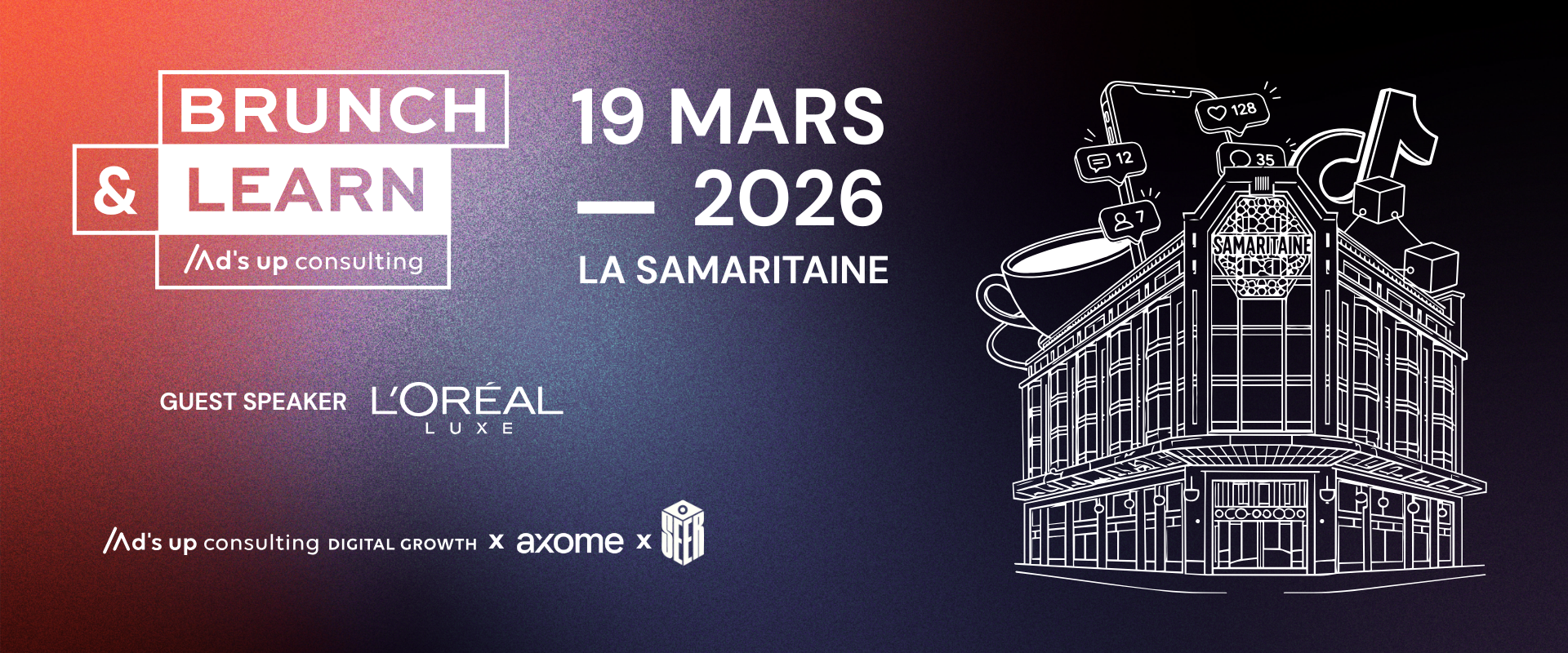 Invitation Brunch&Learn Ad's up Consulting x TikTok x Axome (19/03/2026)