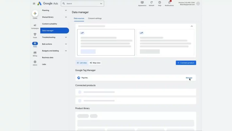 Google Ads ajoute les commandes Tag Manager dans son interface